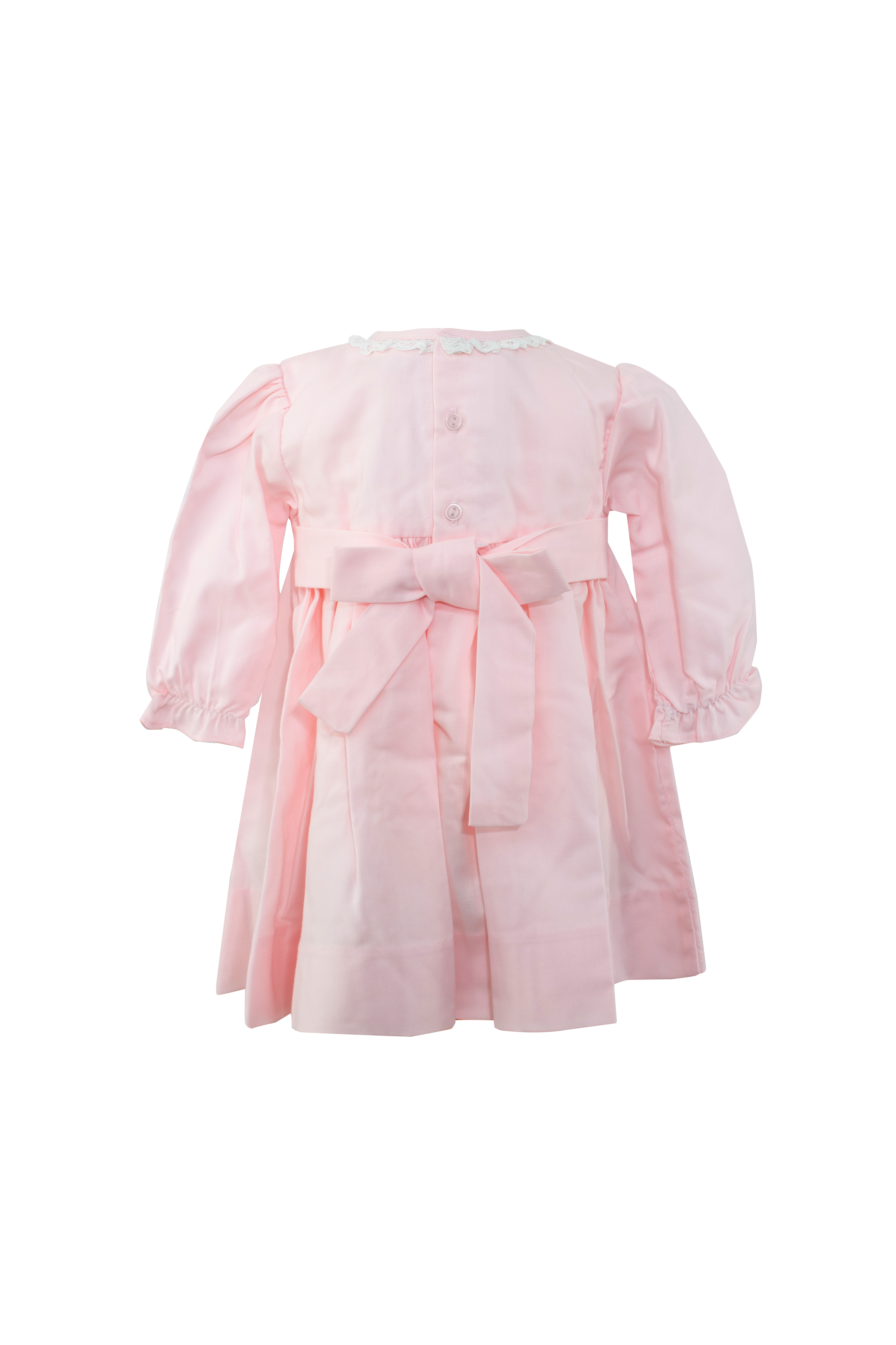 31047-Light Pink Baby Girl Long Sleeve Dress