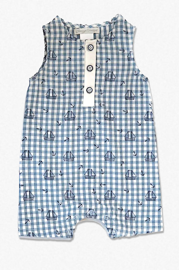 Nautical Boats Baby Boy Romper