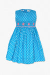 74005T-Polka Dot Flowers Shortsleeve Dress (Toddler & Youth)