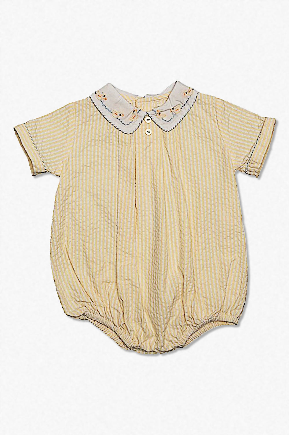 Ducks Collar Baby Boy Bubble Romper