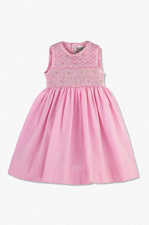 90080-Seersucker Baby Girl Dress