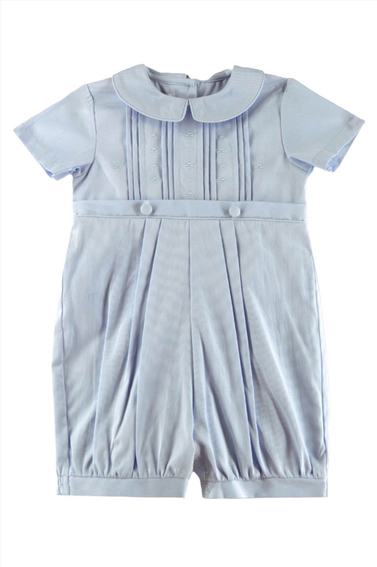 Blue Classy Pique Baby Boy Romper - Imagewear