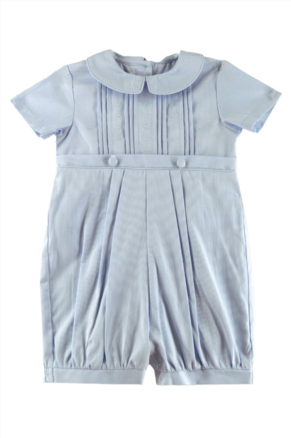 Blue Classy Pique Baby Boy Romper - Imagewear