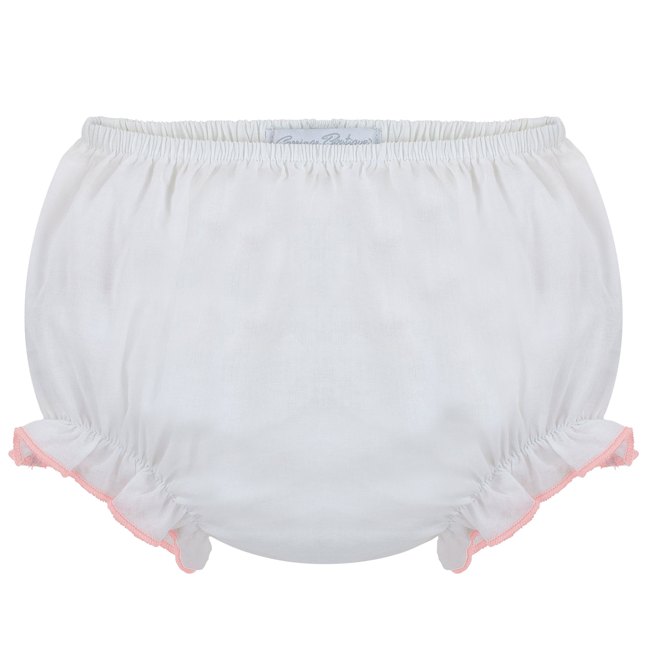 Wholesale Baby Girl Ruffle Panty Diaper Cover 2 - Pink Trim