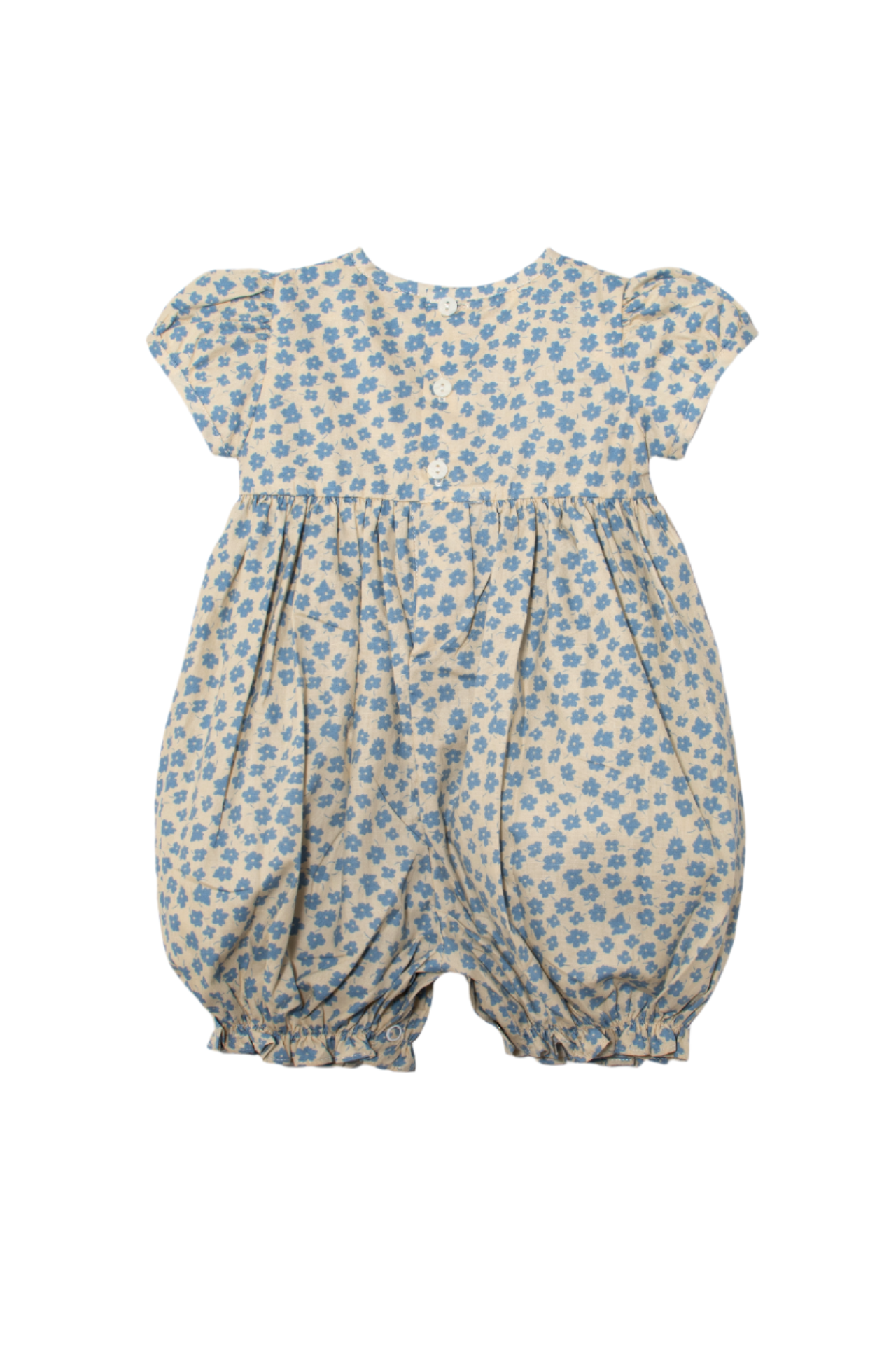 blue Shortsleeve baby girl romper 2