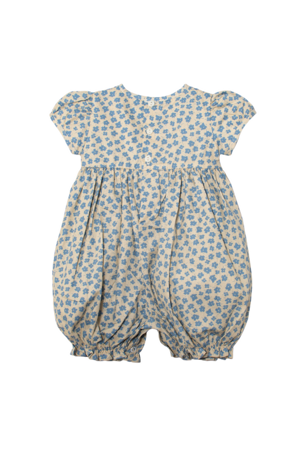 blue Shortsleeve baby girl romper 2