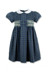 Green Yellow Plaid Baby & Toddler Dress with Bow