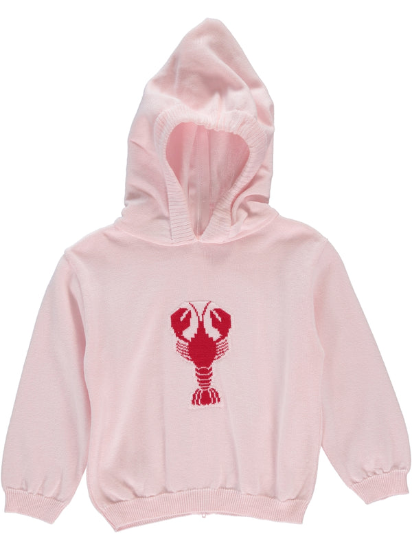 Kickin Crawfish Zip Back Pink Baby Sweater