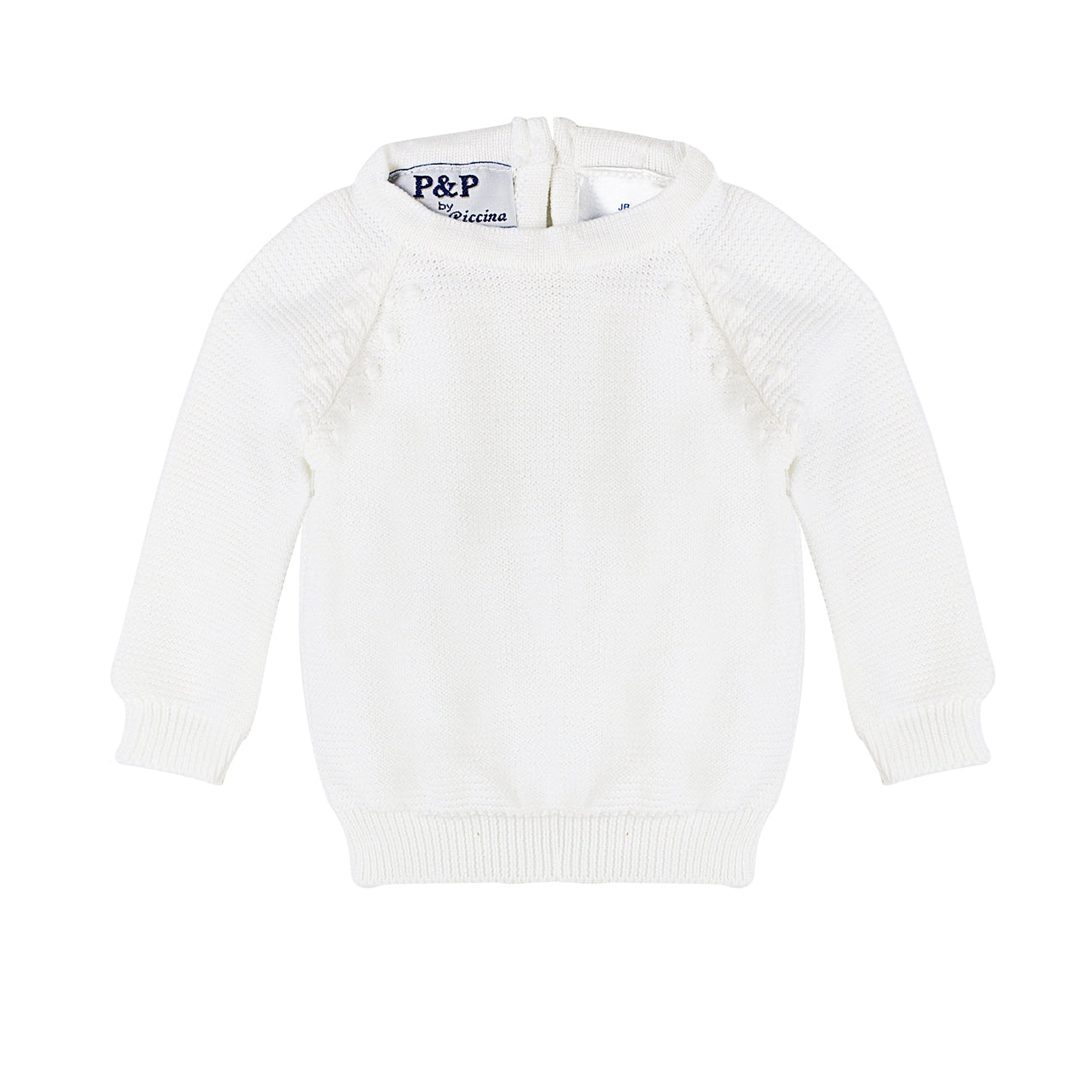 Off White Baby Boy Special Occasion 2 Piece Knit Leaf Outfit 3