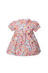 Orange Floral Baby Short Sleeve Baby & Toddler Dress With Panty 2
