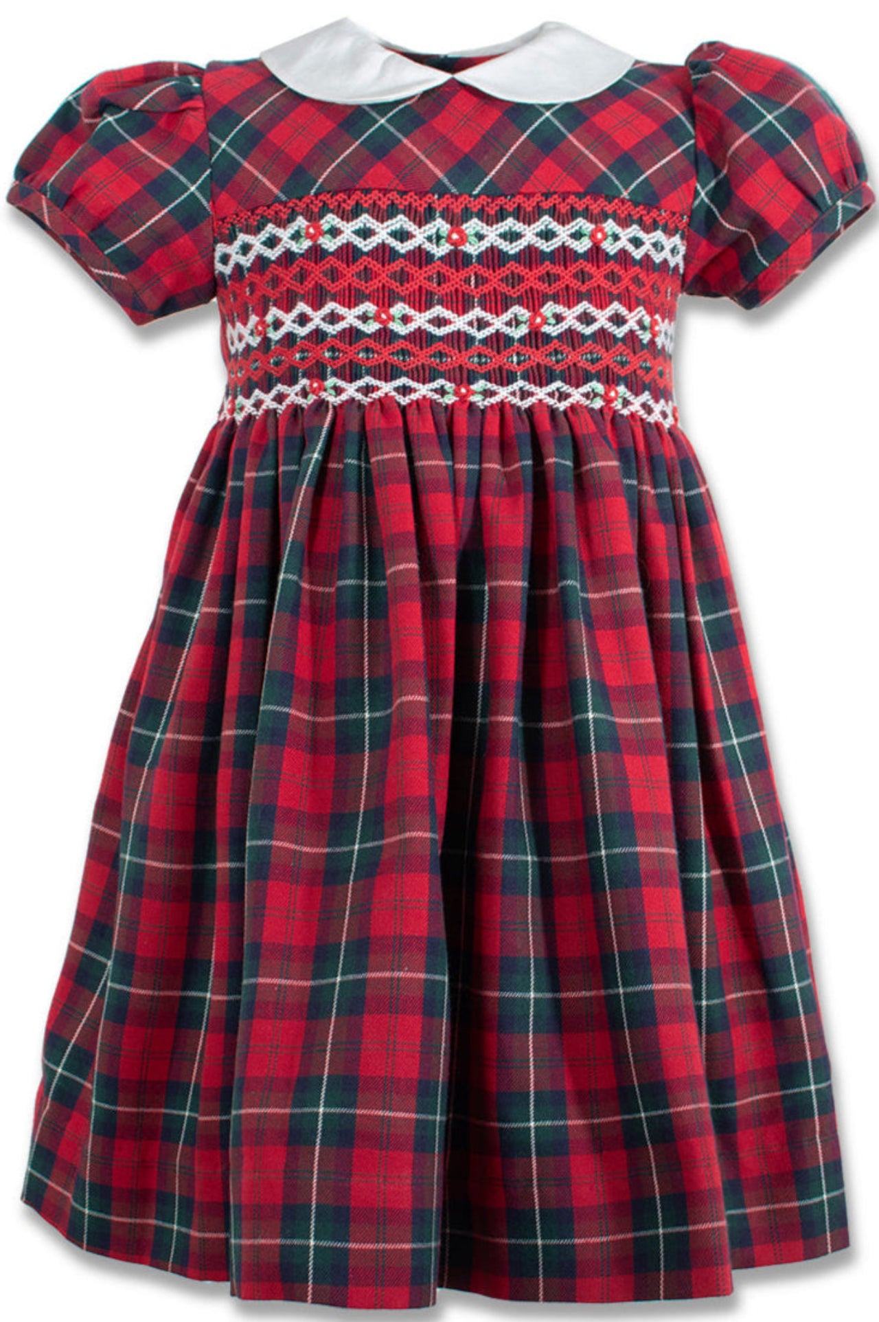 Wholesale Smocked Red Plaid Baby & Toddler Girl Dress Wholesale Smocked Red Plaid Baby & Toddler Girl Dress