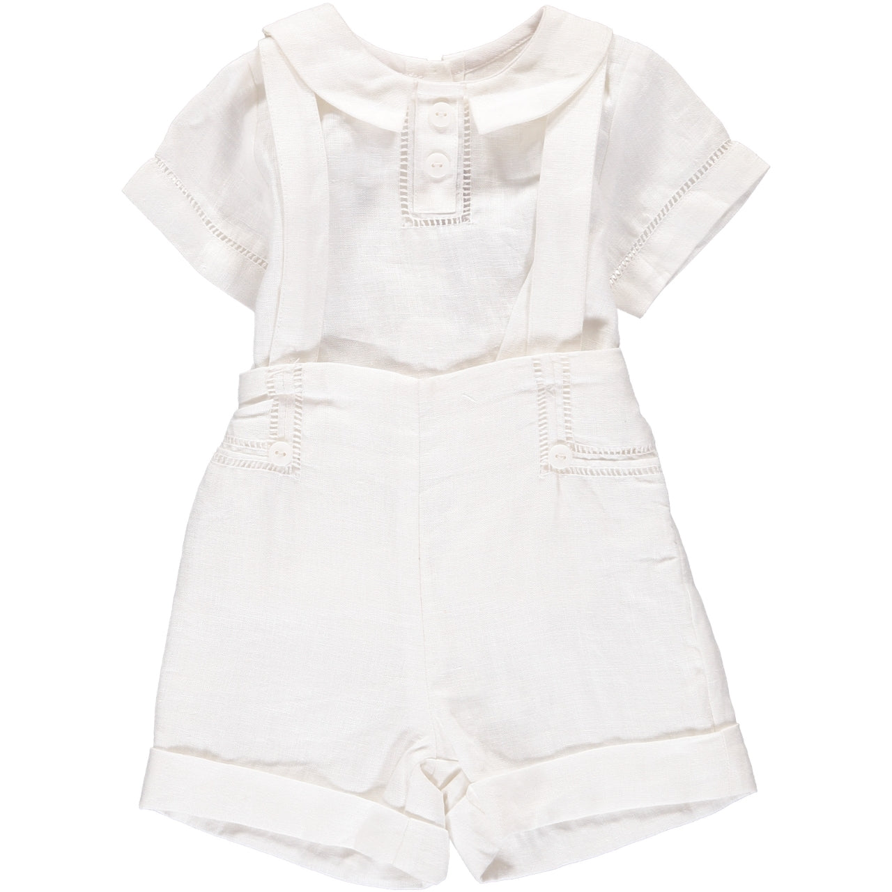 Wholesale 2pc. Baby Boy Christening Summer Outfit with Suspenders 2 - Imagewear