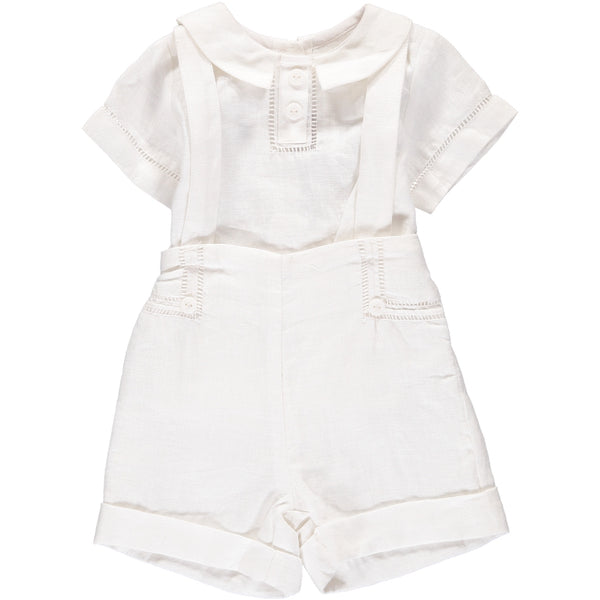 Wholesale 2pc. Baby Boy Christening Summer Outfit with Suspenders 2 - Imagewear