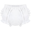 Wholesale Baby Girl Ruffle Panty Diaper Cover 2 - White Classic Bloomers