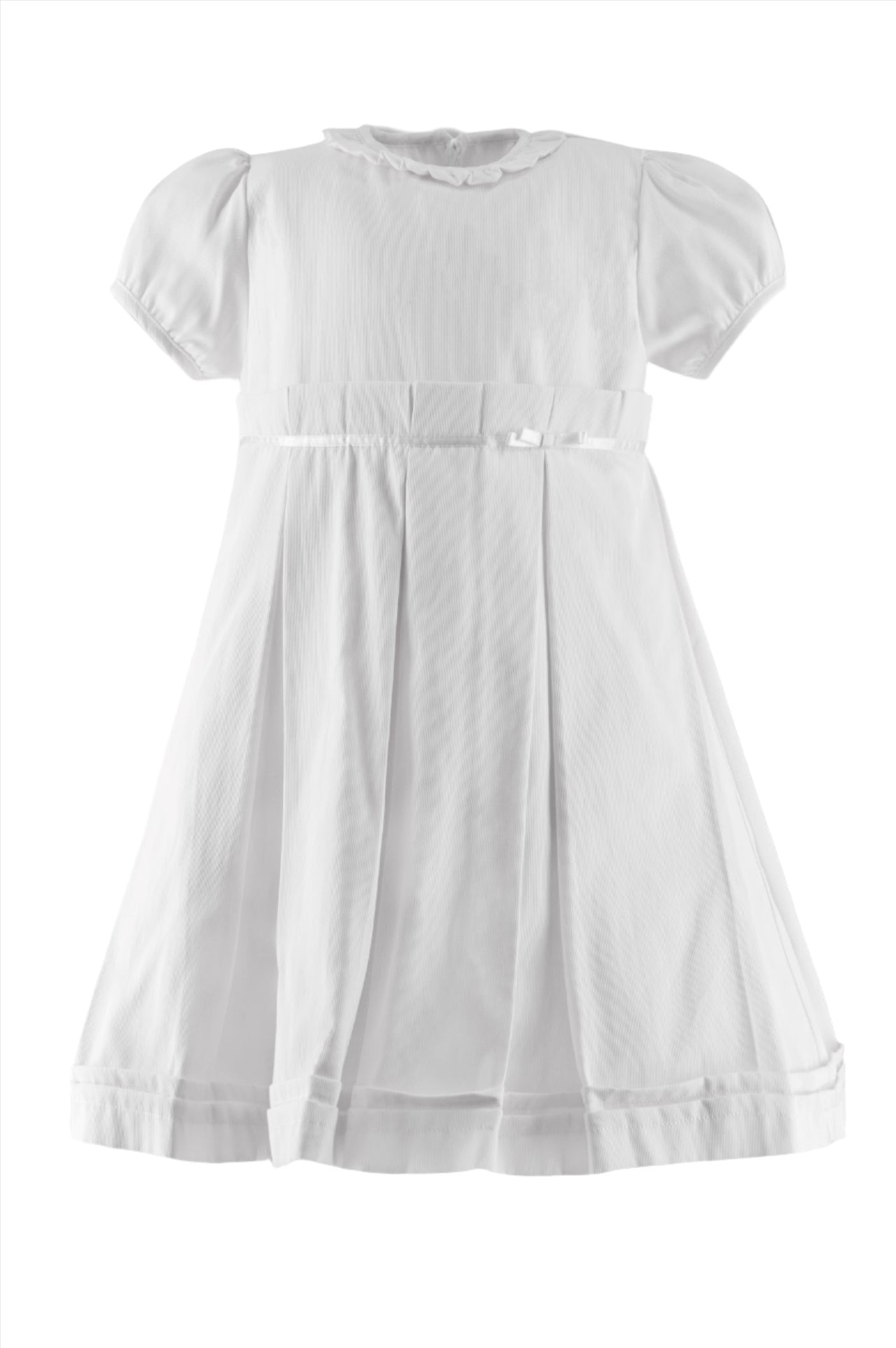 Wholesale Classy Pique Girl Dress (Baby & Toddler) White 2 - Imagewear
