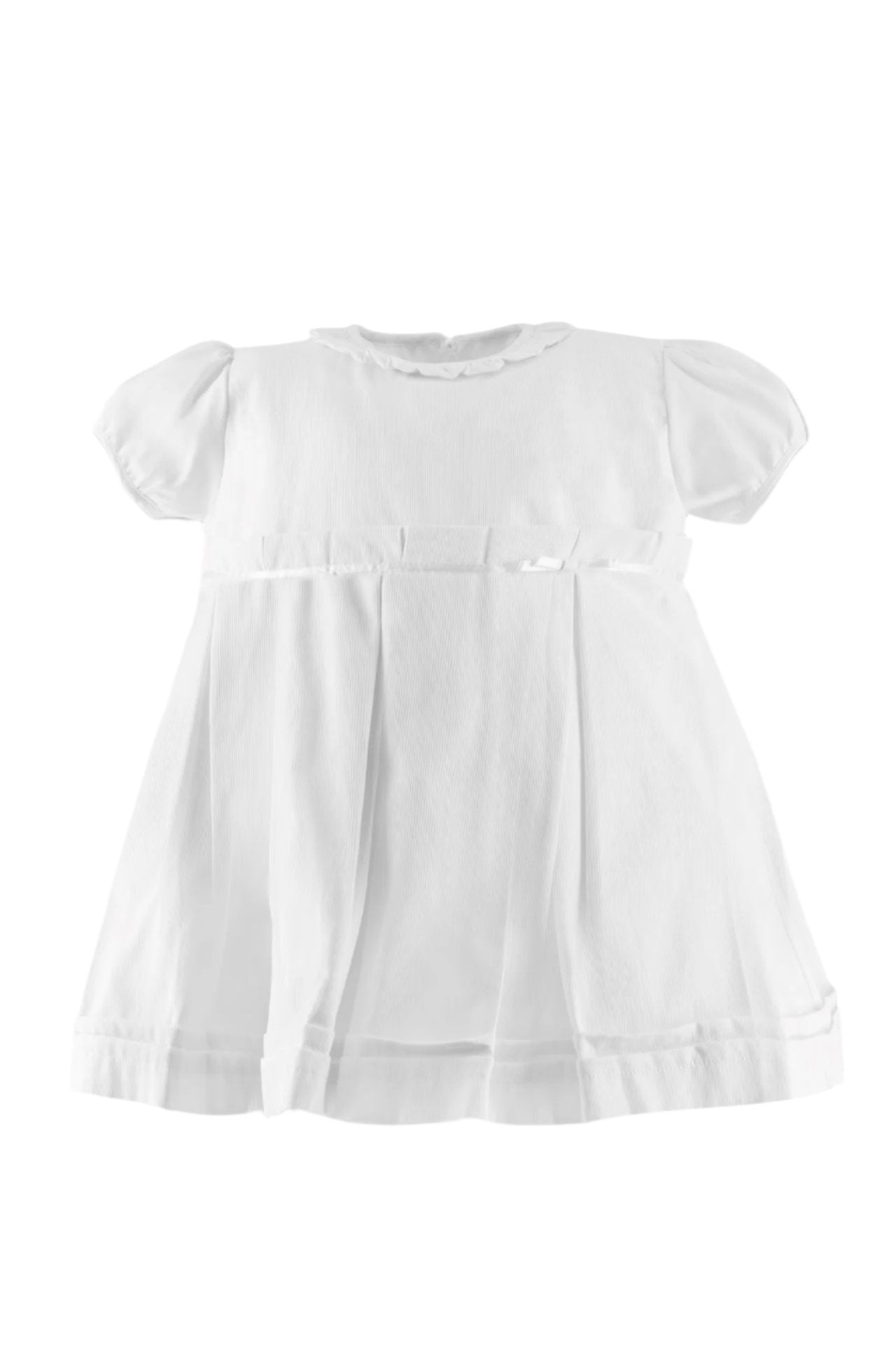 Wholesale White Classy Pique Baby Girl Dress