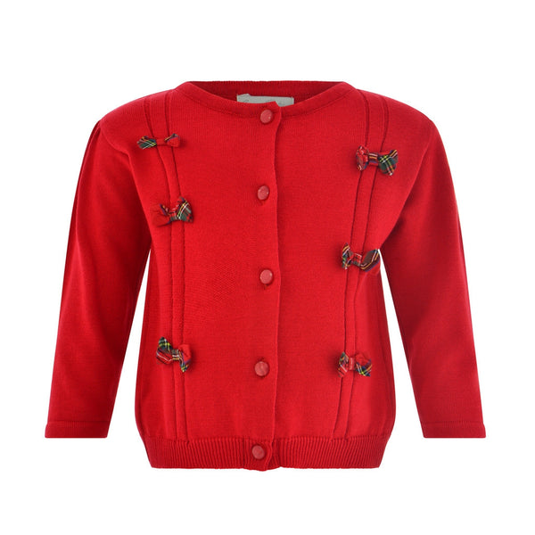 Wholesale Red Knitted Baby Girl Christmas Sweater 2