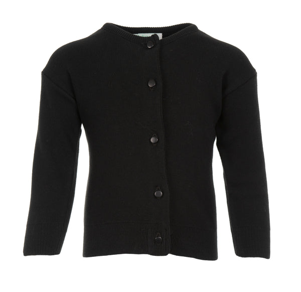  Black Cotton Cashmere Girl Cardigan, , Julius Berger, Imagewear 