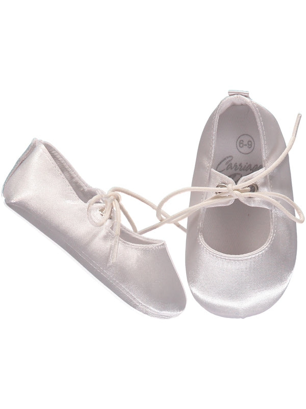 Satin White Crib Shoe, , Imagewear, Imagewear