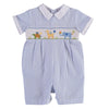 Wholesale Smocked Animal Shortall Baby Boy Romper - Imagewear