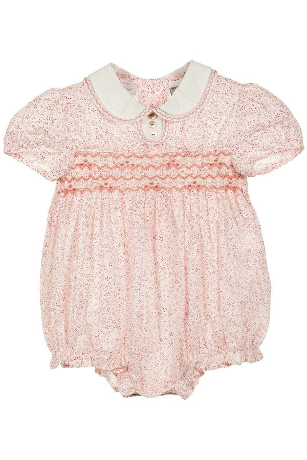 Ditzy Flowers Pink Baby Girl Bubble - Imagewear
