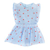 Hearts Baby Girl Bubble Romper Blue - Imagewear