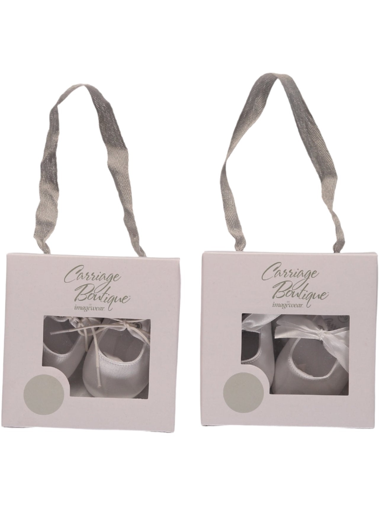 Satin White Crib Shoe- Ribbon, , Imagewear, Imagewear
