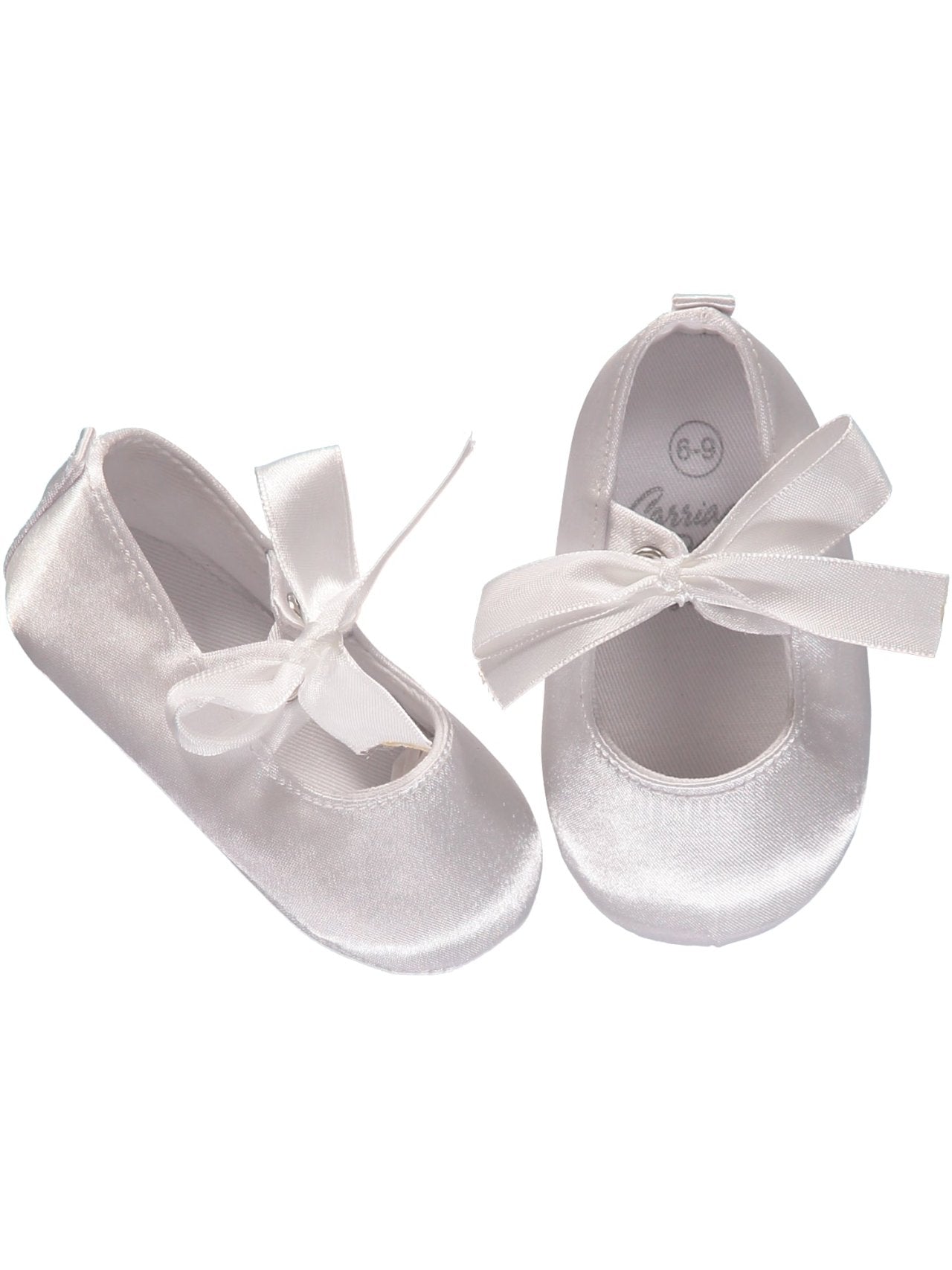 Satin White Crib Shoe- Ribbon, , Imagewear, Imagewear 3