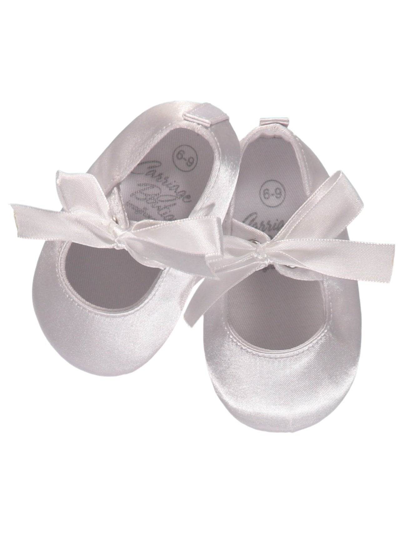 Satin White Crib Shoe- Ribbon, , Imagewear, Imagewear 4