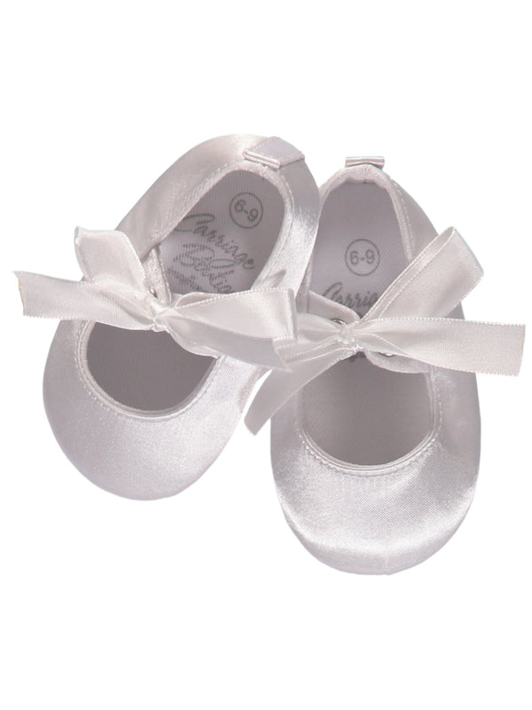 Satin White Crib Shoe- Ribbon, , Imagewear, Imagewear 4