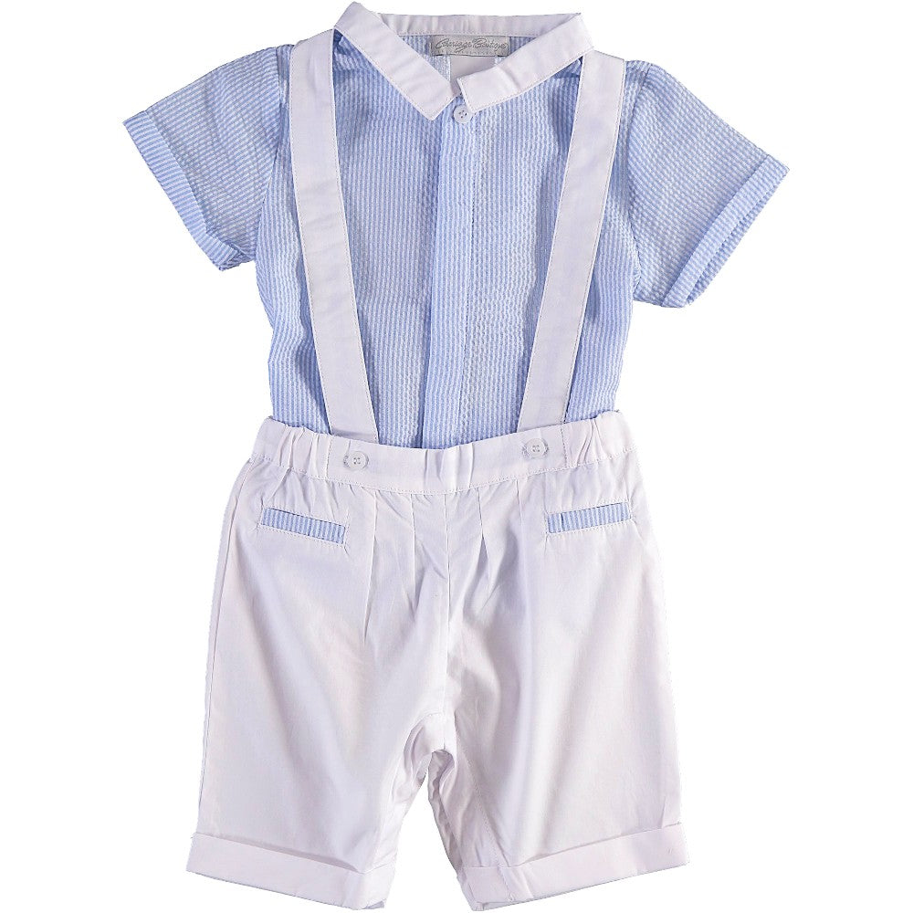 Wholesale Monogram Seersucker Short Set Bobby Suit - Imagewear
