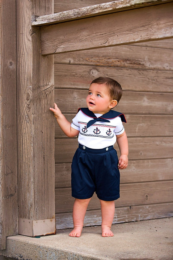 Smocked Sailing Bobbie Suit 3 - Imagewear