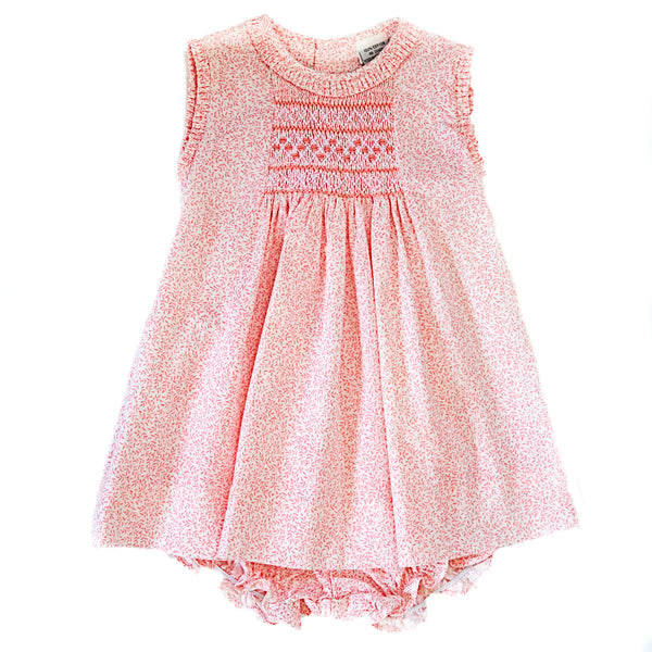 Ditzy Flowers Pink Baby Girl Dress 2 - Imagewear