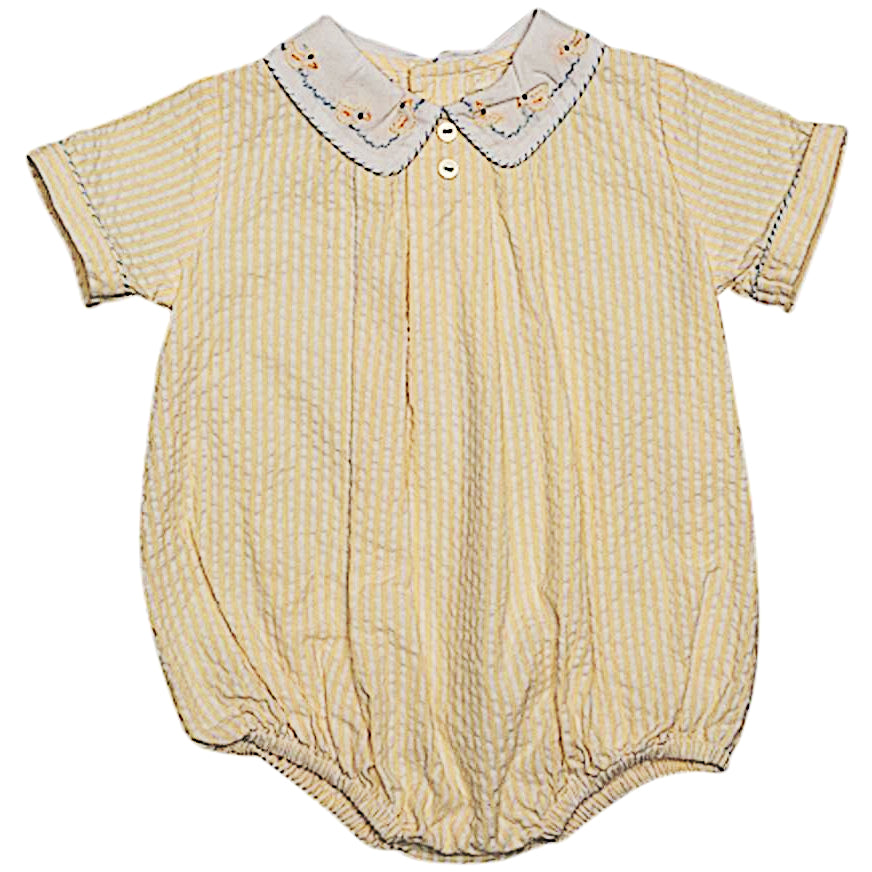 Ducks Collar Baby Boy Bubble Romper- Imagewear