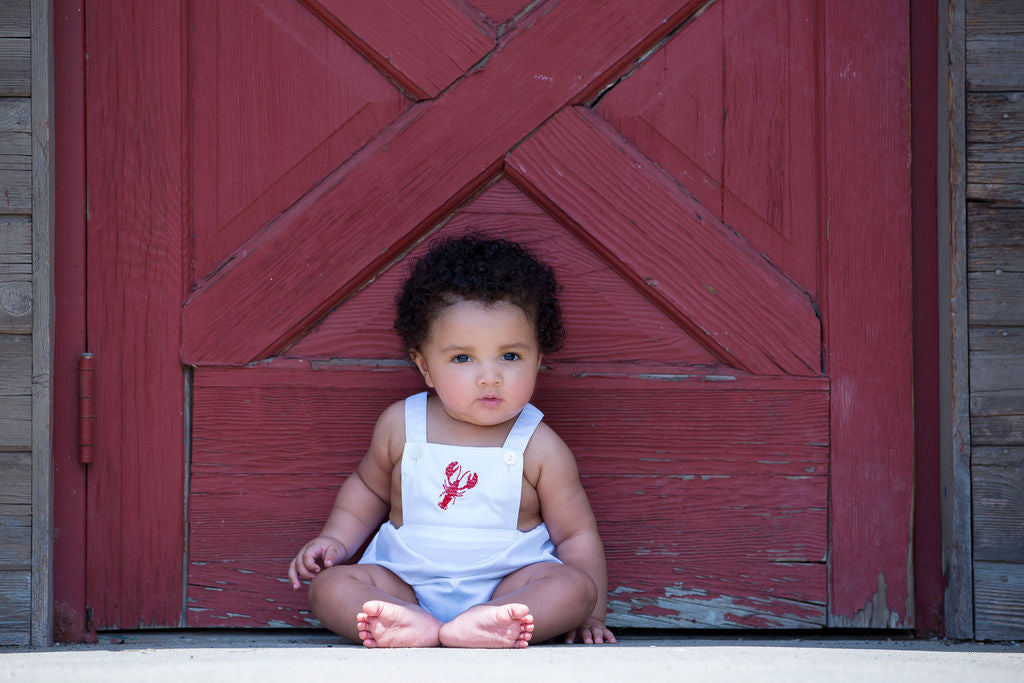 Kickin Crawfish Creeper- White, , Carriage Boutique, Imagewear