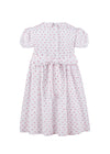 Mini Floral Dots Yoke Dress for Toddler Back View - Imagewear