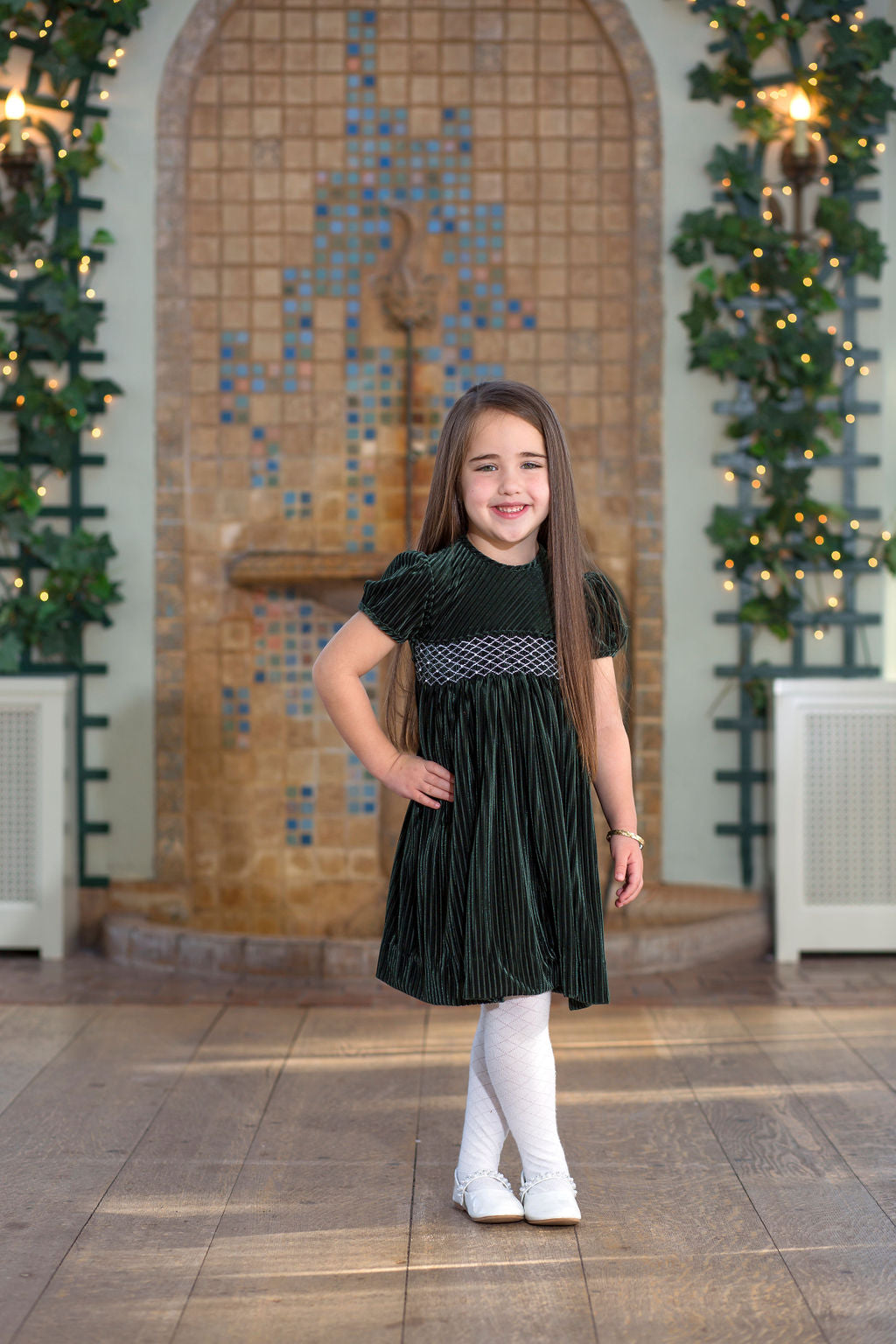 Pearl Party Short Sleeve Baby & Toddler Girl Dress 2