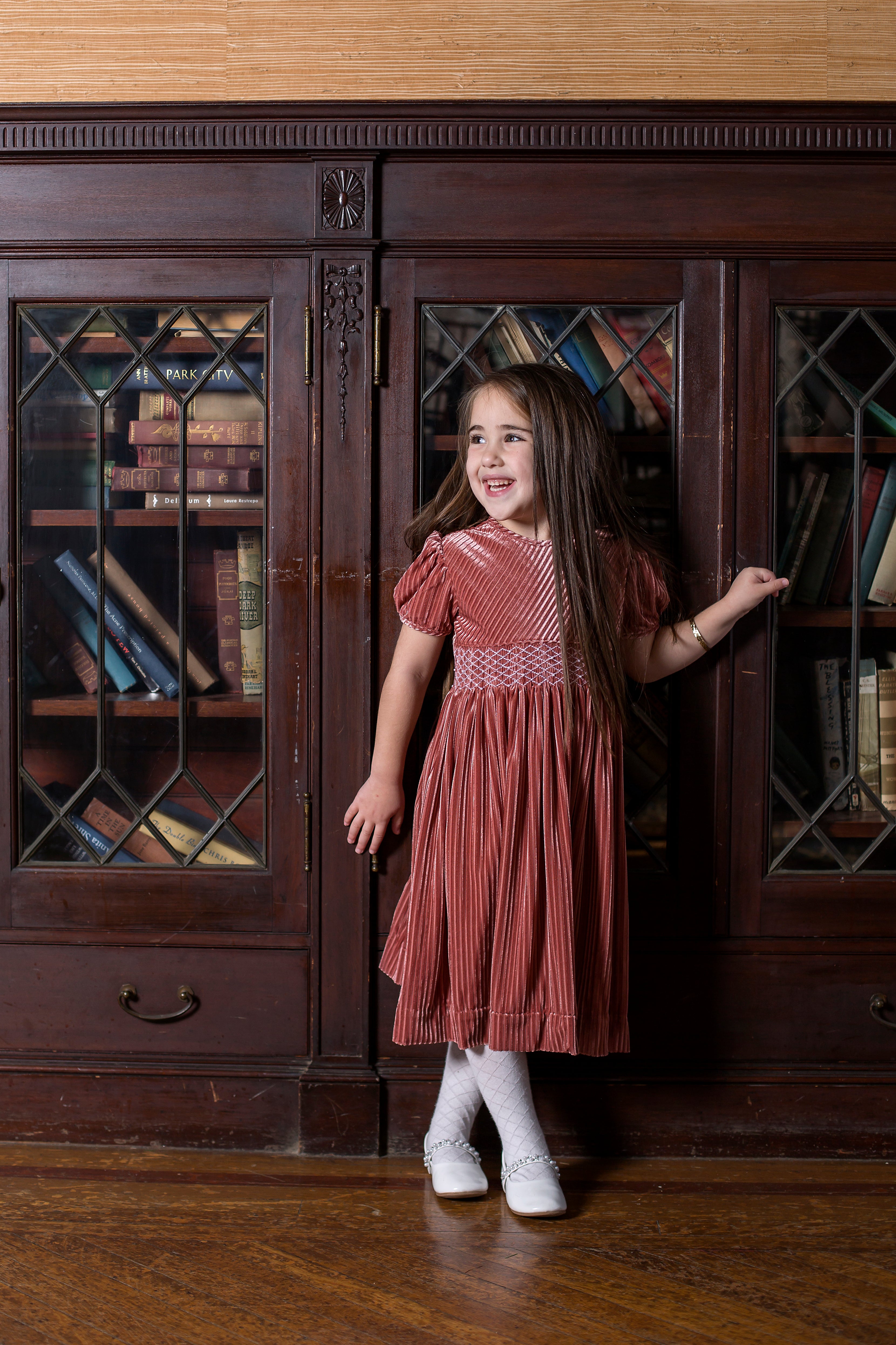Pearl Party Velvet Baby & Toddler Short Sleeve Dress 3
