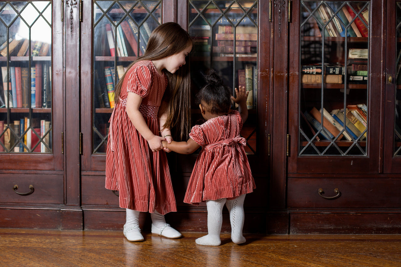 Pearl Party Velvet Baby & Toddler Short Sleeve Dress 4