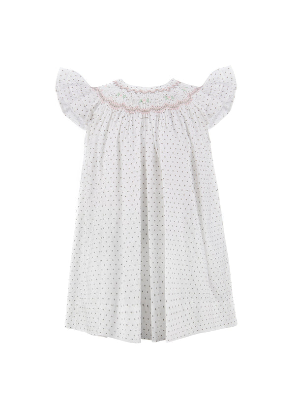Smocked Star Bishop Off White Baby Girl Dress 3