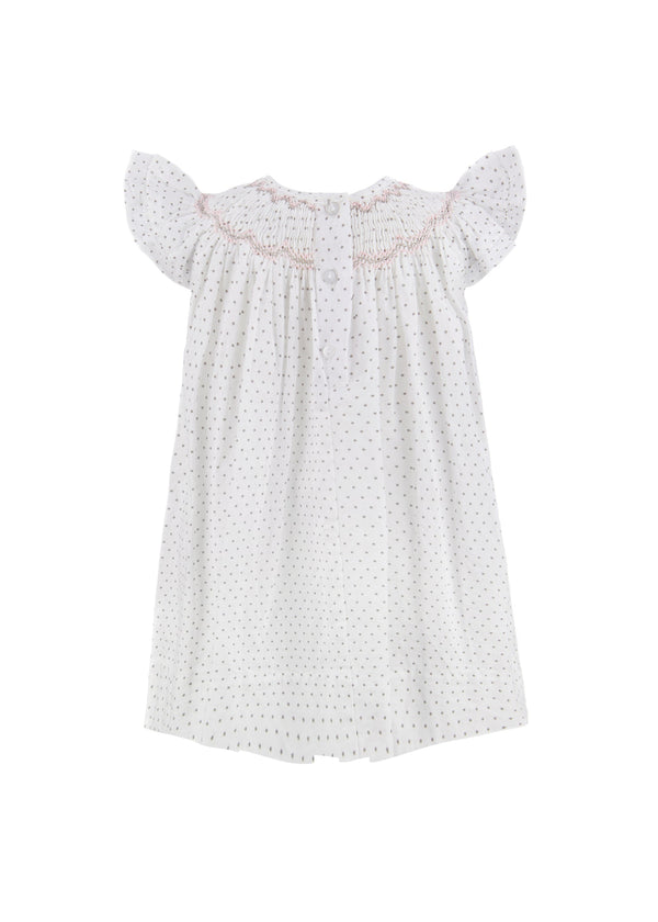 Smocked Star Bishop Off White Baby Girl Dres 4