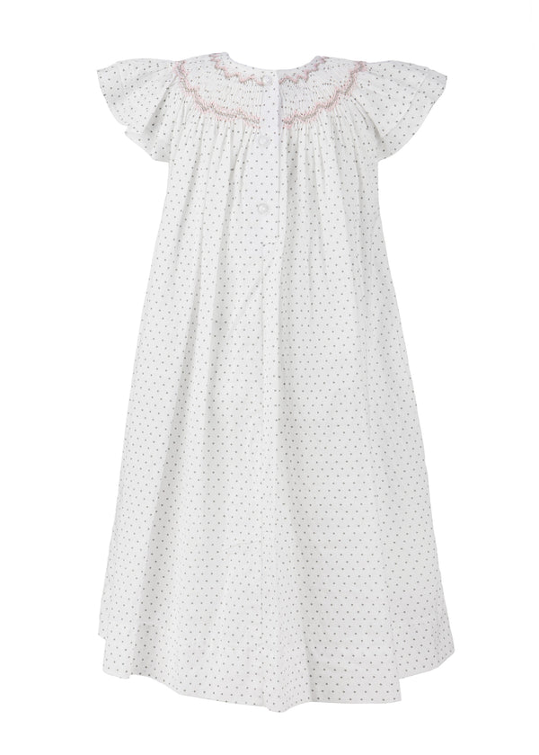 Smocked Star Bishop Off White Baby Girl Dress 6