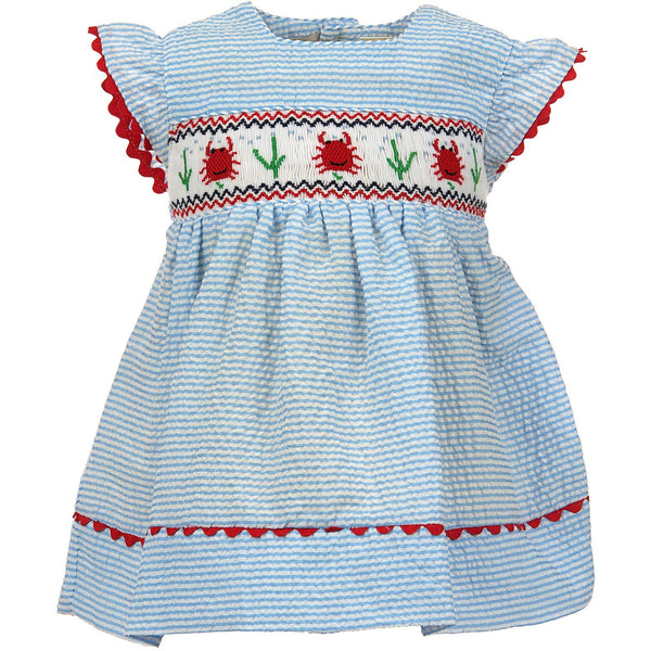 Smocked Crawling Crabs Baby Dress - Imagewear