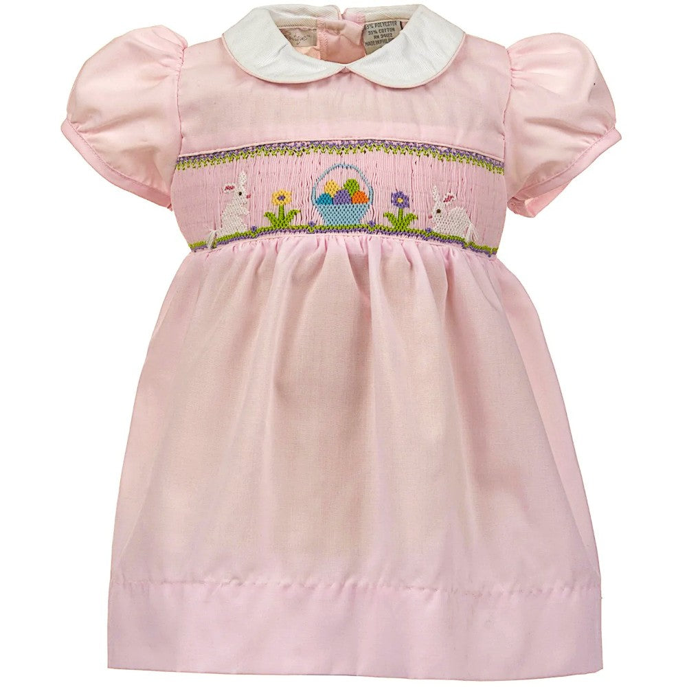 smocked easter dresses Blue Bunny Toile Dress Clothing Care Instructions Collections - Spring & Easter