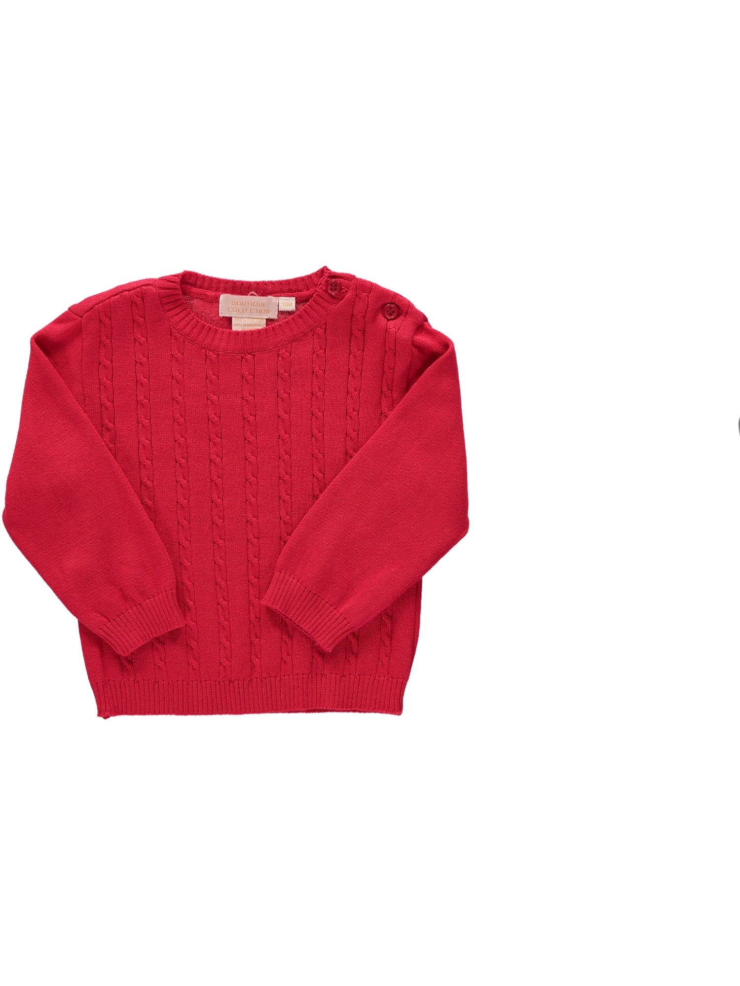 1262-Red Boy Pullover Sweater