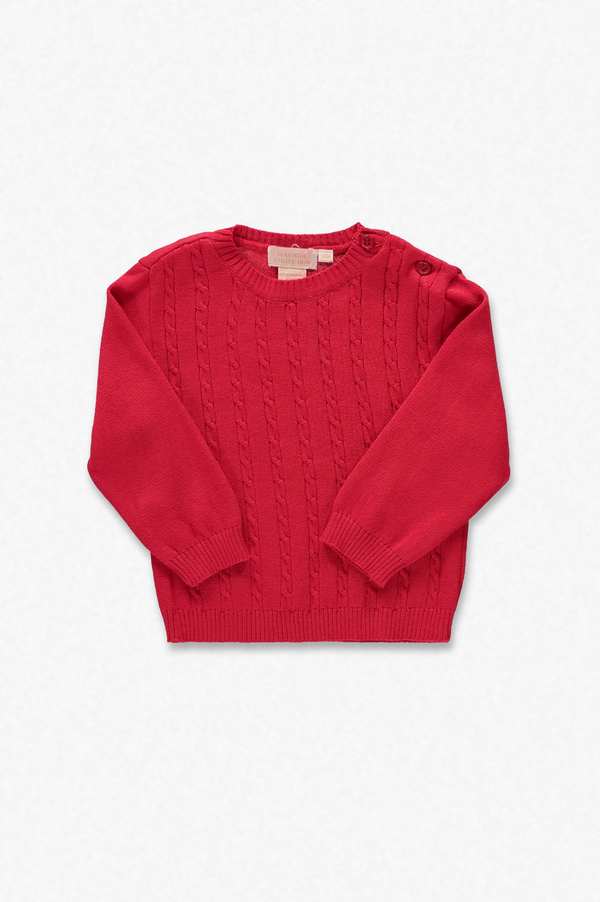 1262-Red Boy Pullover Sweater