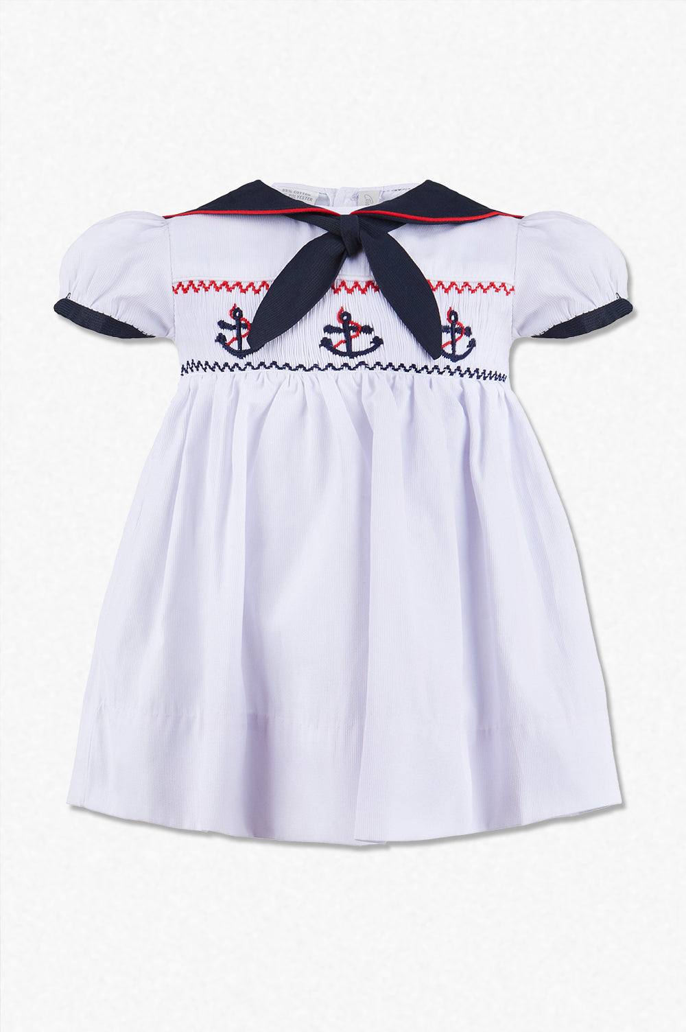 20022-Smocked Anchors Baby Girl Dress