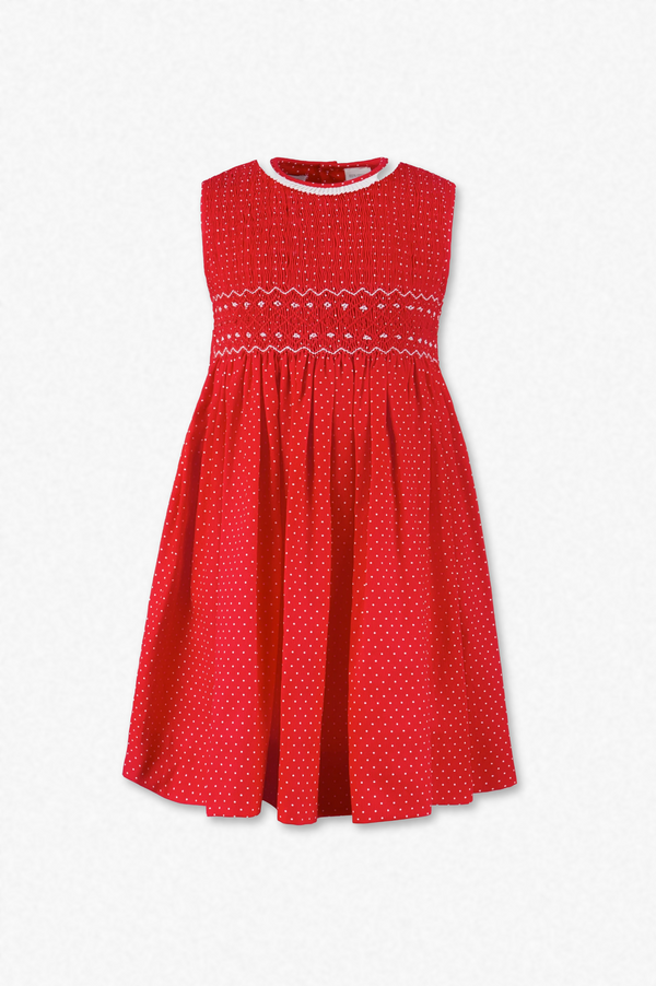 Red Pretty Polka Dots Toddler & Youth Girl Dress