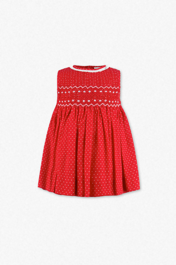 Red Pretty Polka Dots Baby Girl Dress