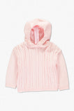 Cable Zip Back Sweater - Pink - Newborn & Infant